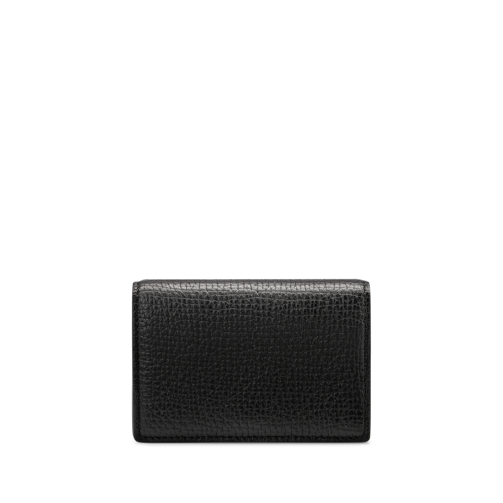 Folded Card Case with Snap Closure in Ludlow in Black | Smythson