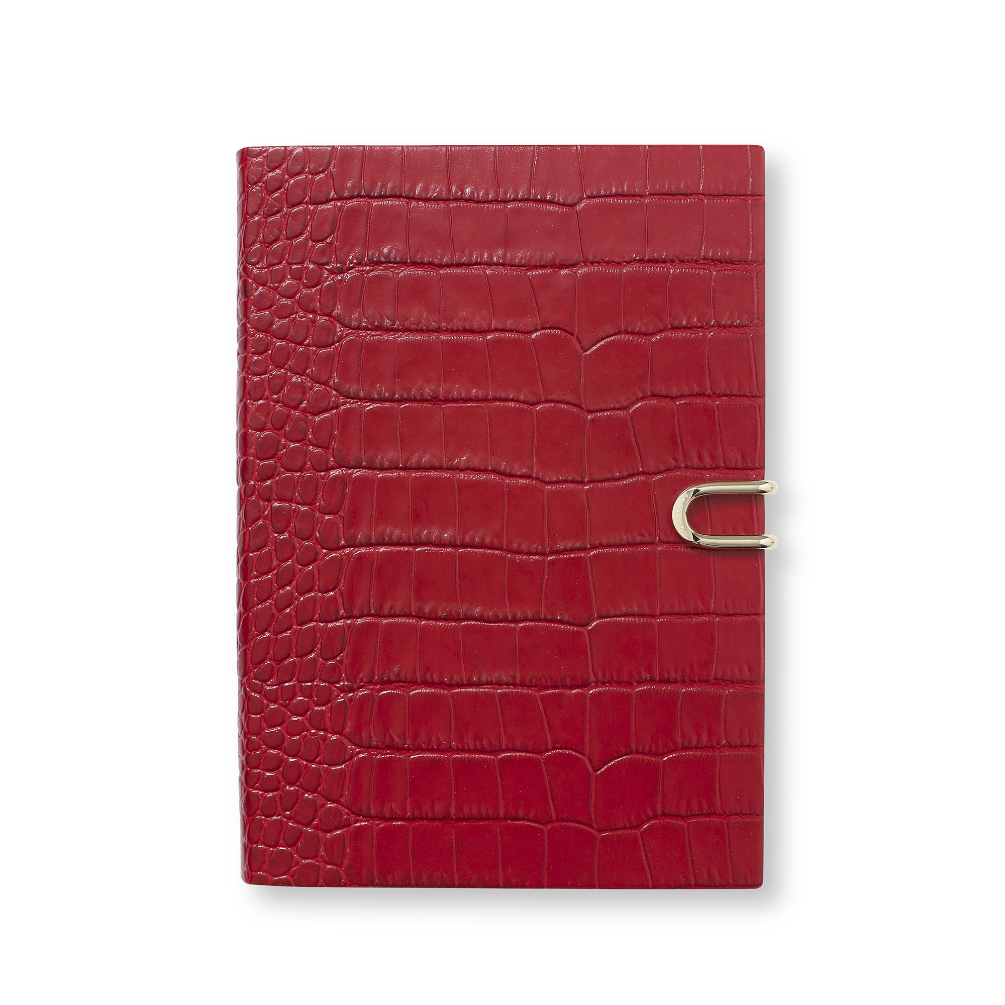 Soho Notebook with Slide Closure in Mara in Red | Smythson United