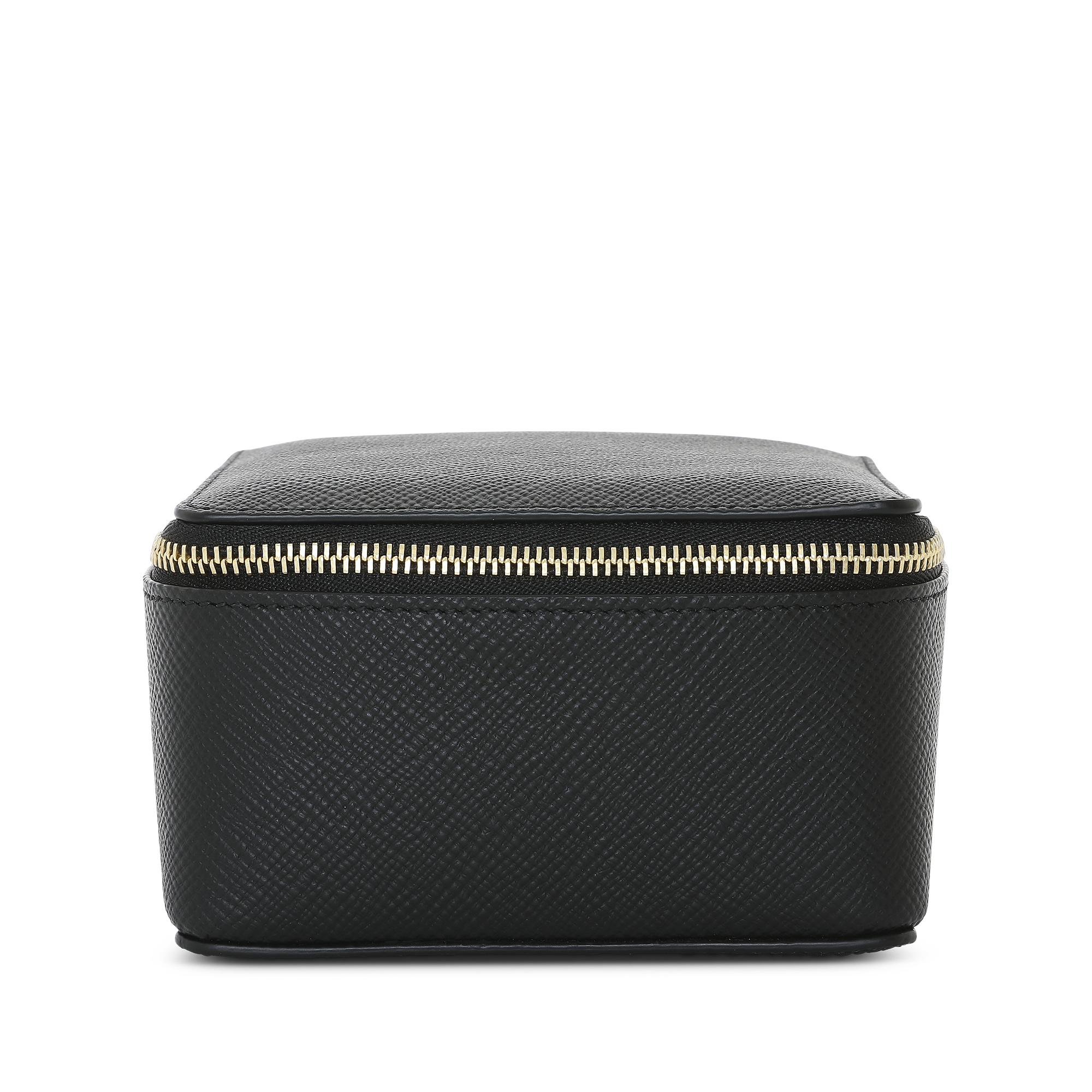 SMYTHSON Panamaレザーコンパクトケース Large Square Trinket Case in Panama in Black | Smythson United Kingdom