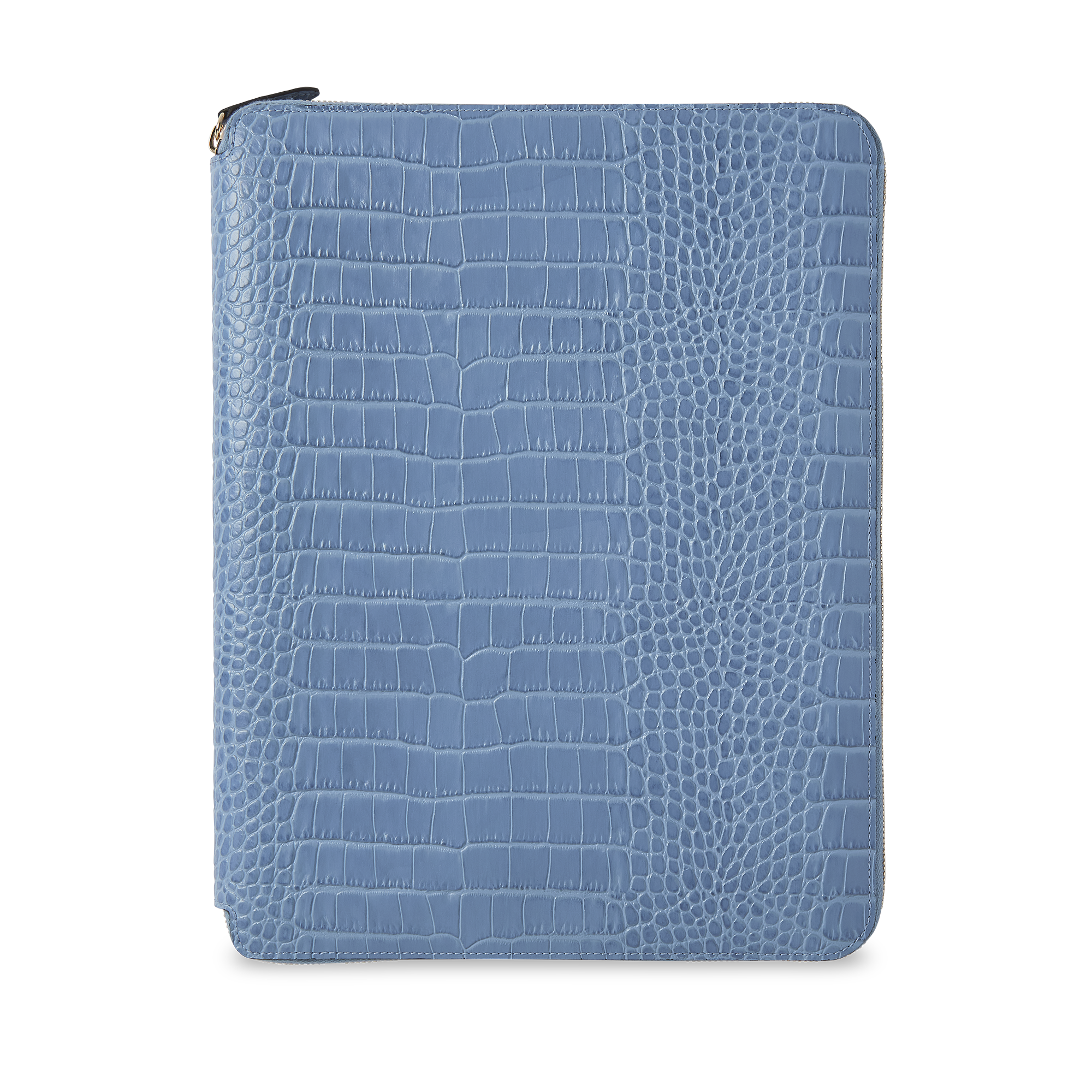 A4 Writing Folder with Zip in Mara in Nile Blue | Smythson United