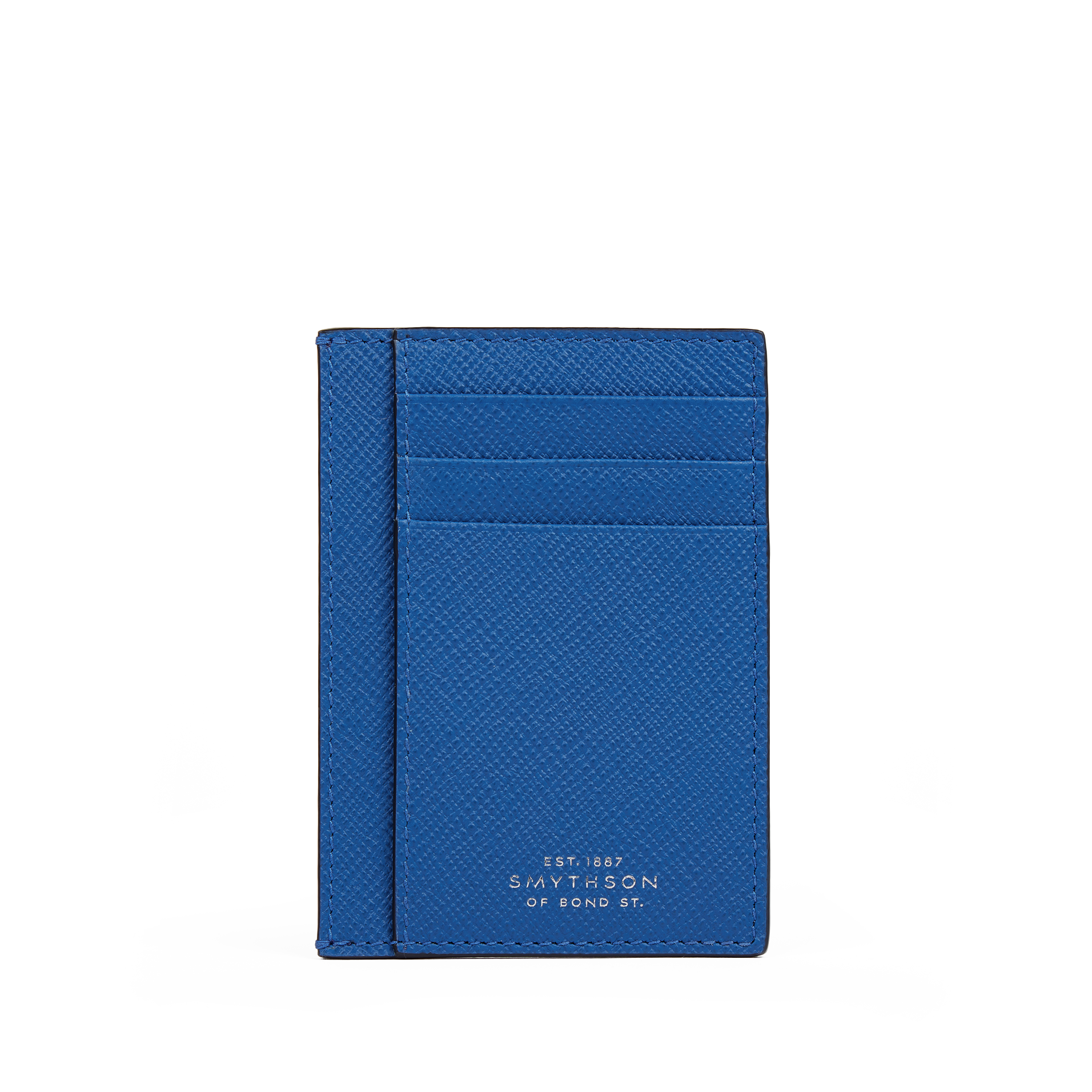 Large Flat Card Holder in Panama in Cerulean | Smythson United States