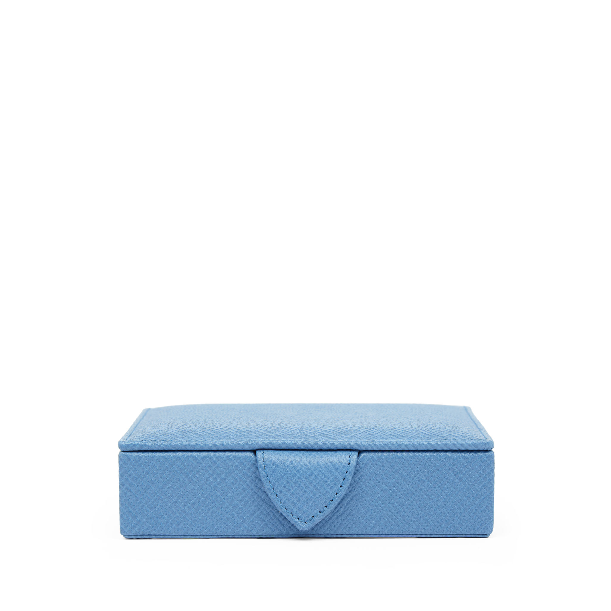 Kleine quadratische Schmuckschatulle aus Panama in Nile Blue