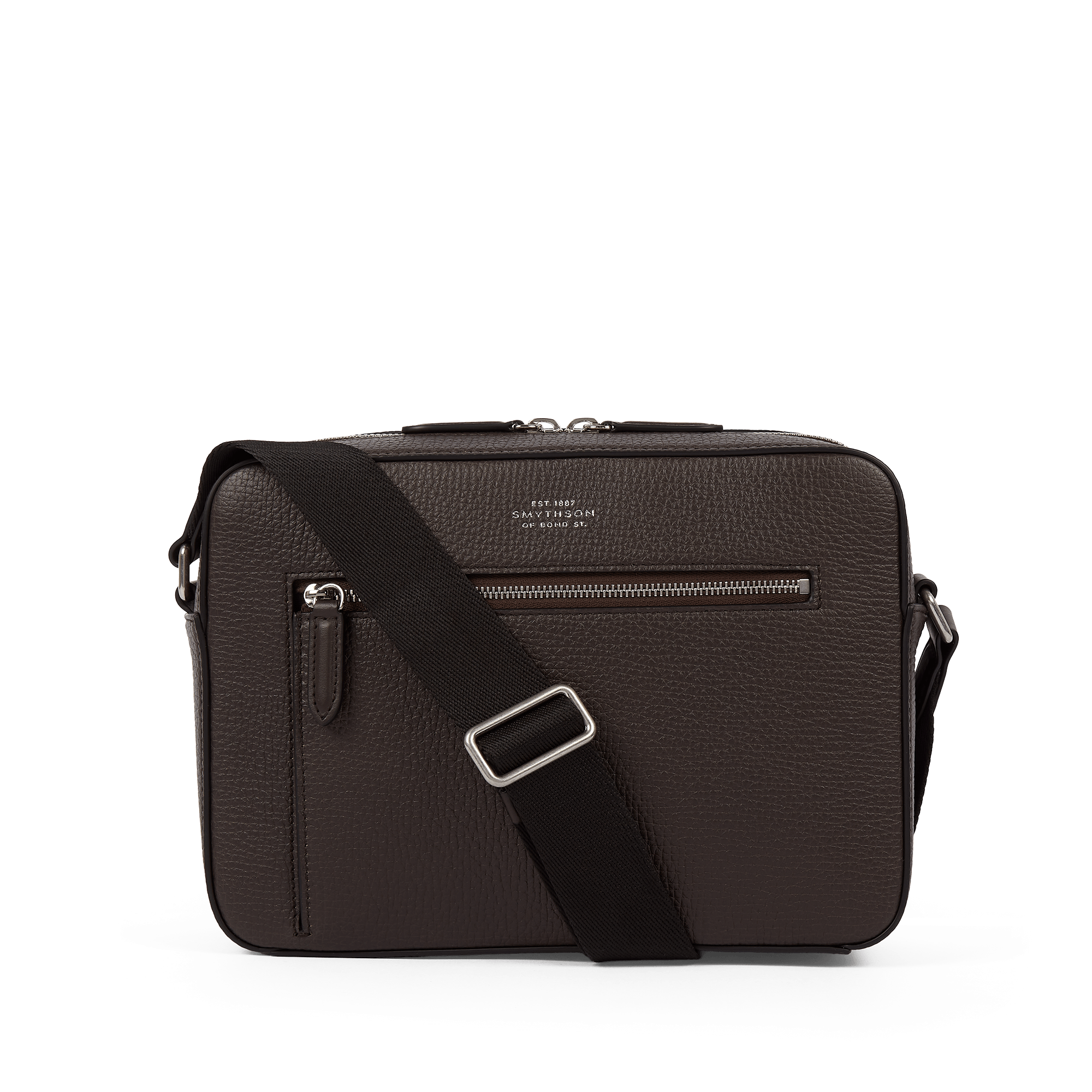 Zip Crossbody Bag in Ludlow in Dark Brown | Smythson Europe